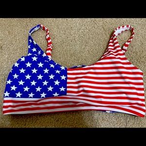 American Flag Bikini Top